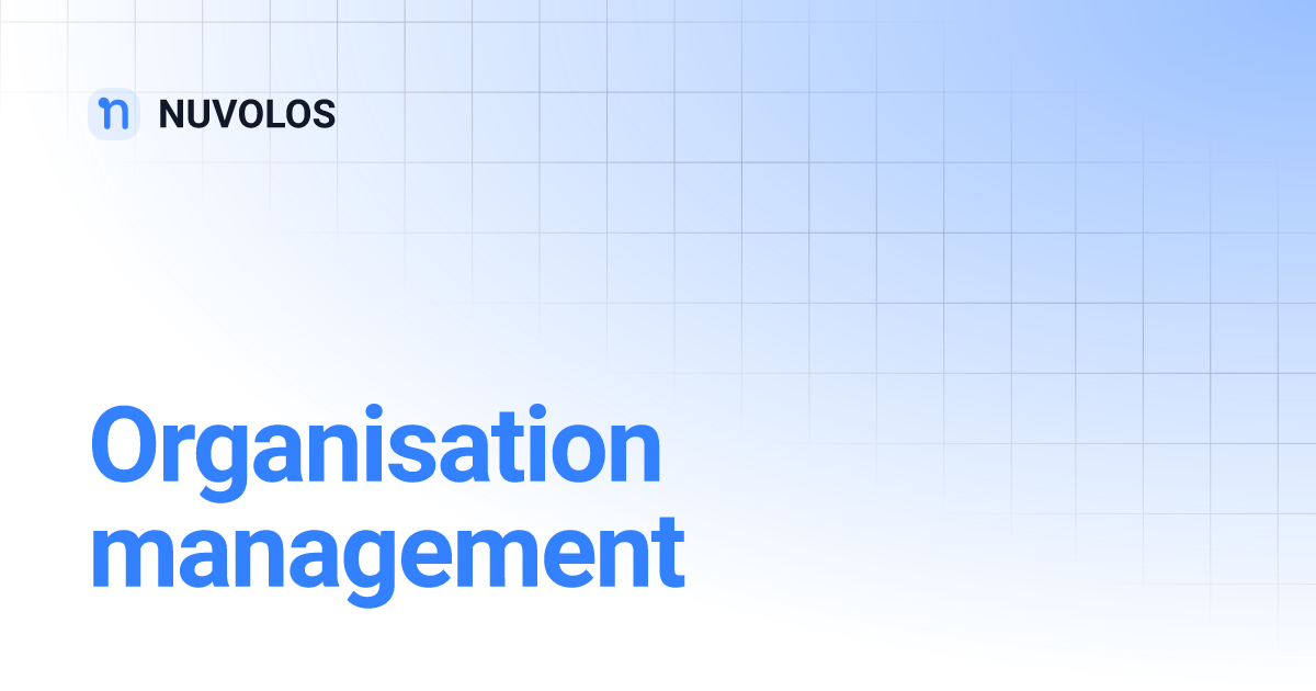 Organisation management nuvolos